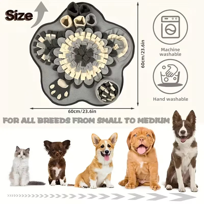 Interactive Snuffle Mat for Dogs & Cats - Nose Work Foraging Toy