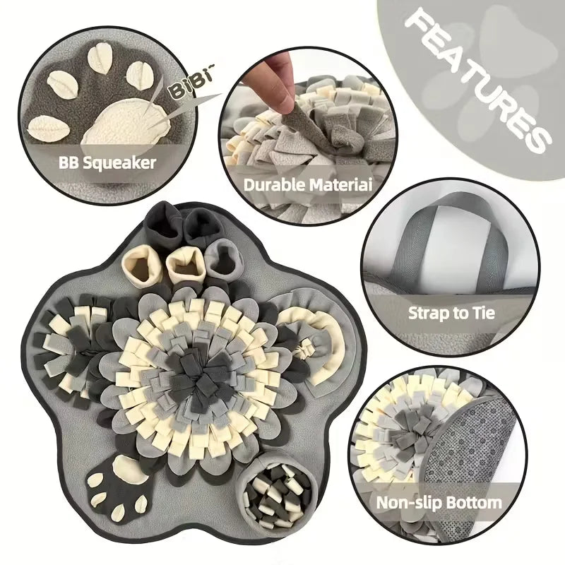Interactive Snuffle Mat for Dogs & Cats - Nose Work Foraging Toy