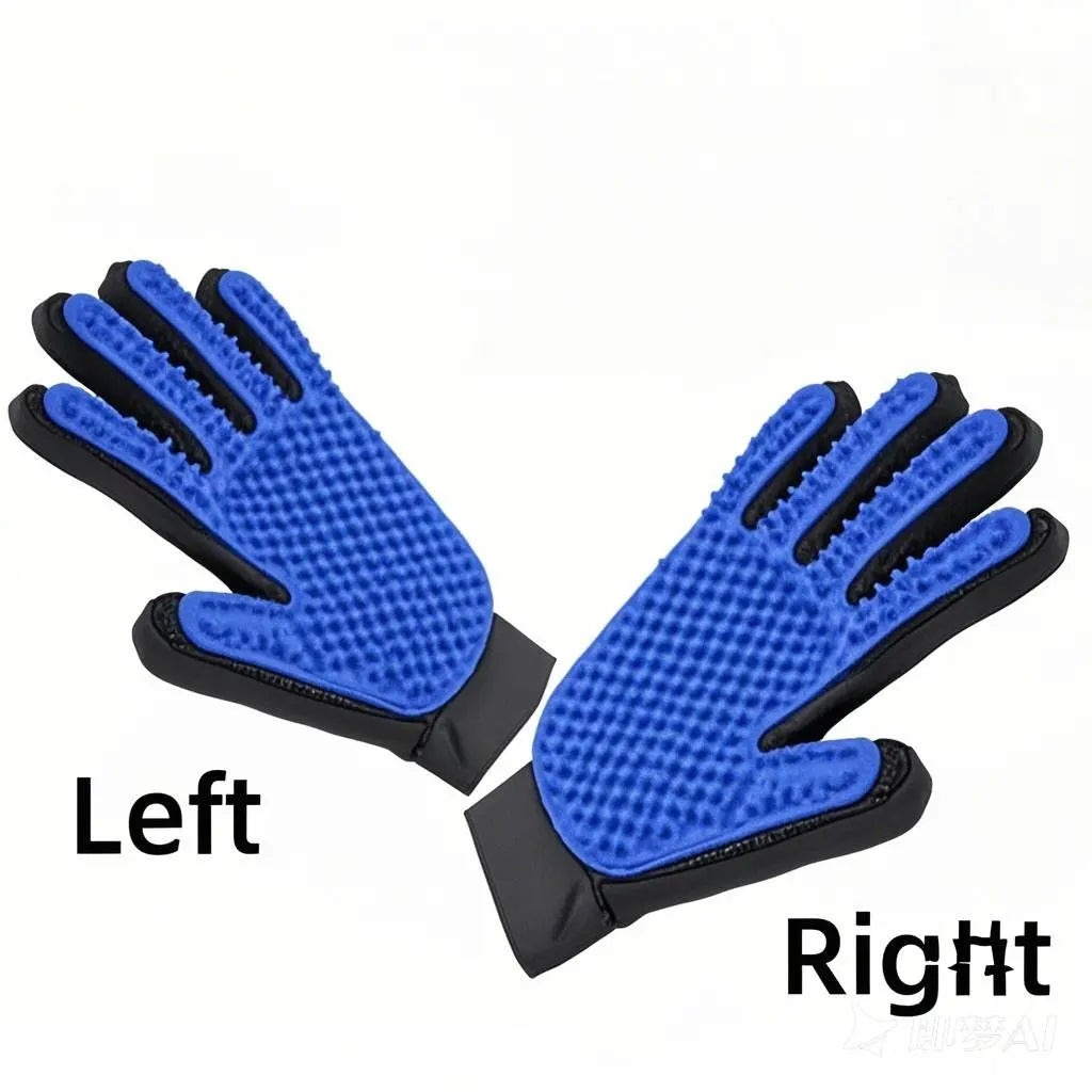 Pet Hair Glove - Dog & Cat Grooming Massage Brush Glove
