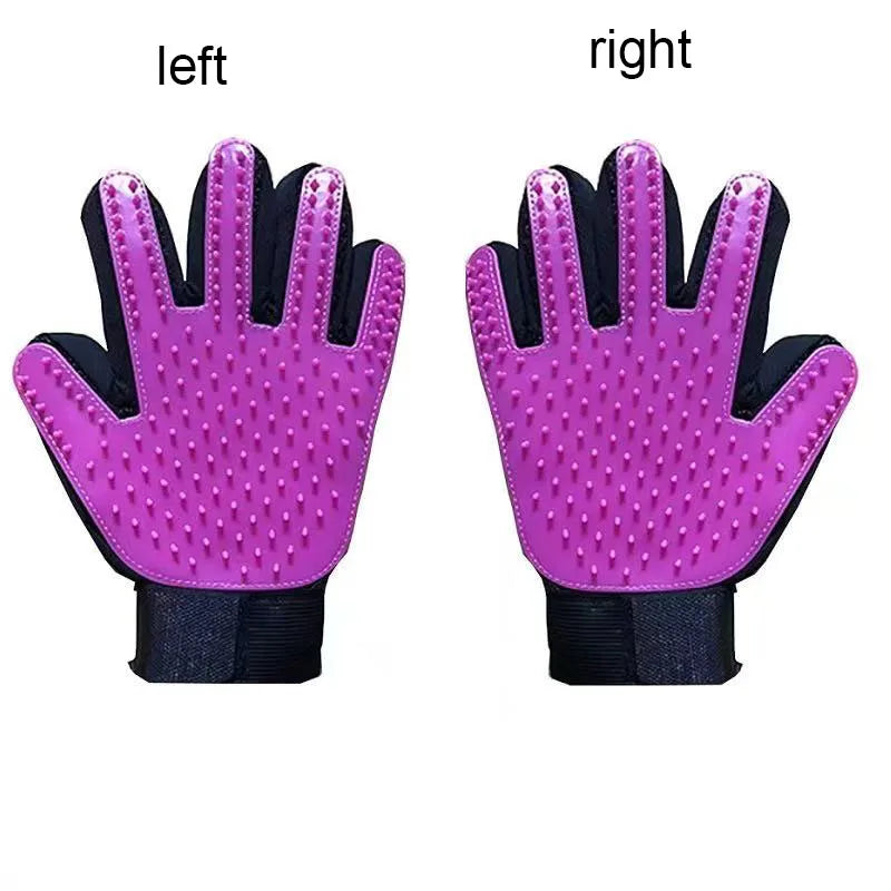 Pet Hair Glove - Dog & Cat Grooming Massage Brush Glove