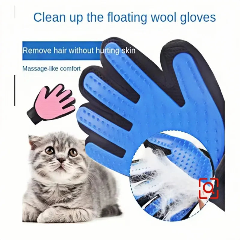 Pet Hair Glove - Dog & Cat Grooming Massage Brush Glove