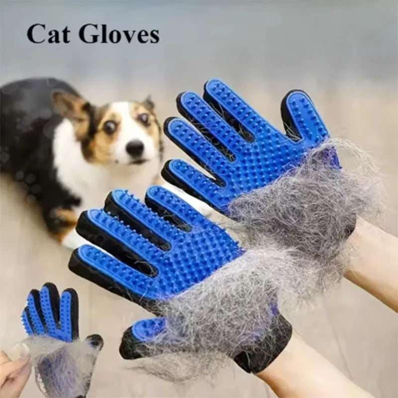 Pet Hair Glove - Dog & Cat Grooming Massage Brush Glove