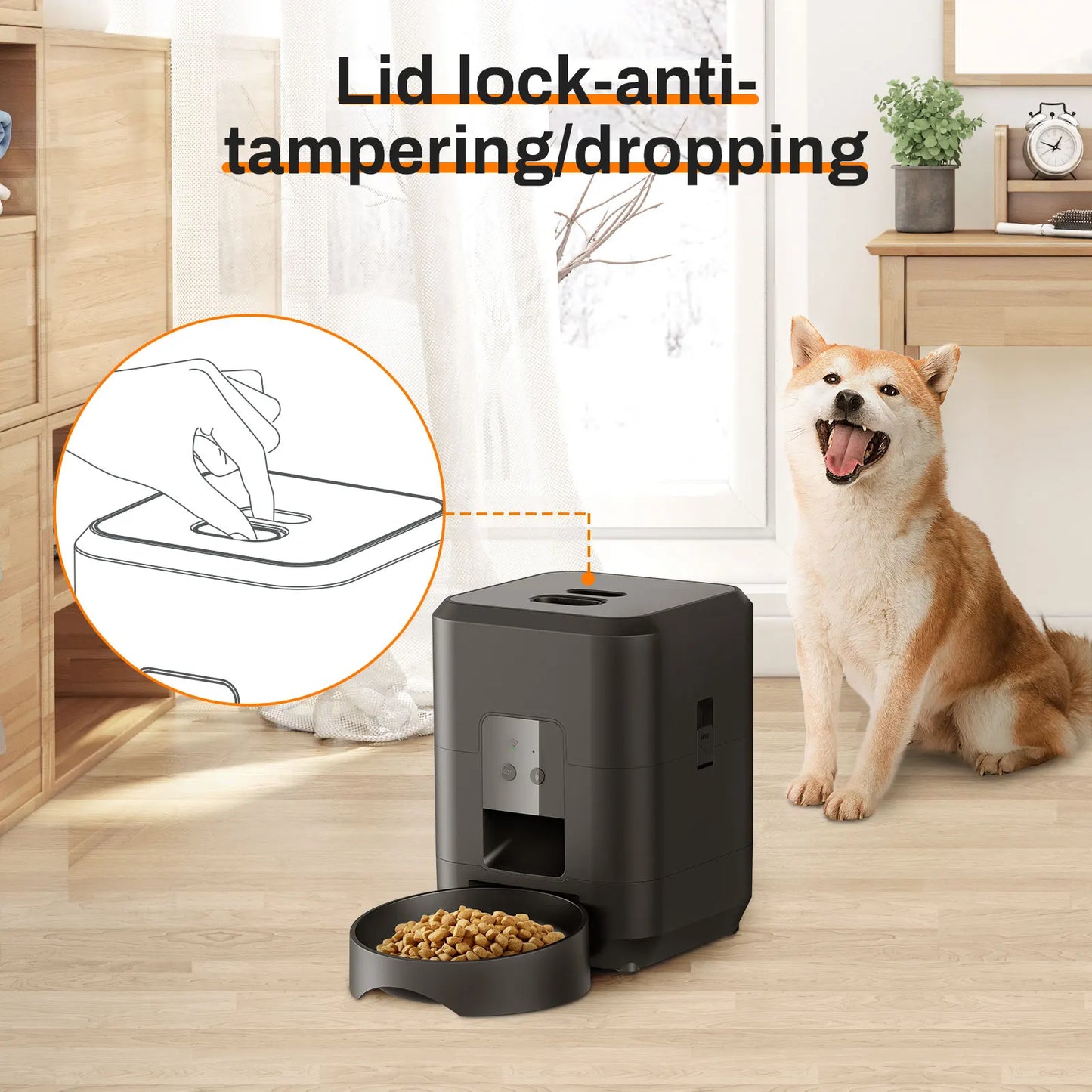 Smart WiFi Auto Pet Feeder 2L - Timed Quantitative Food Dispenser